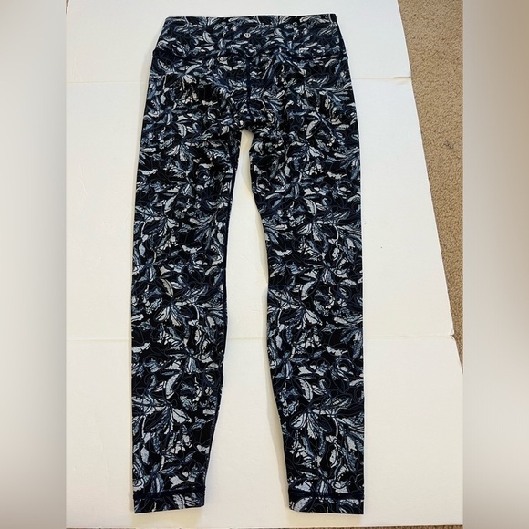 Lululemon Wunder Under High Rise Tight Blue Print Size 10 - Picture 2 of 9